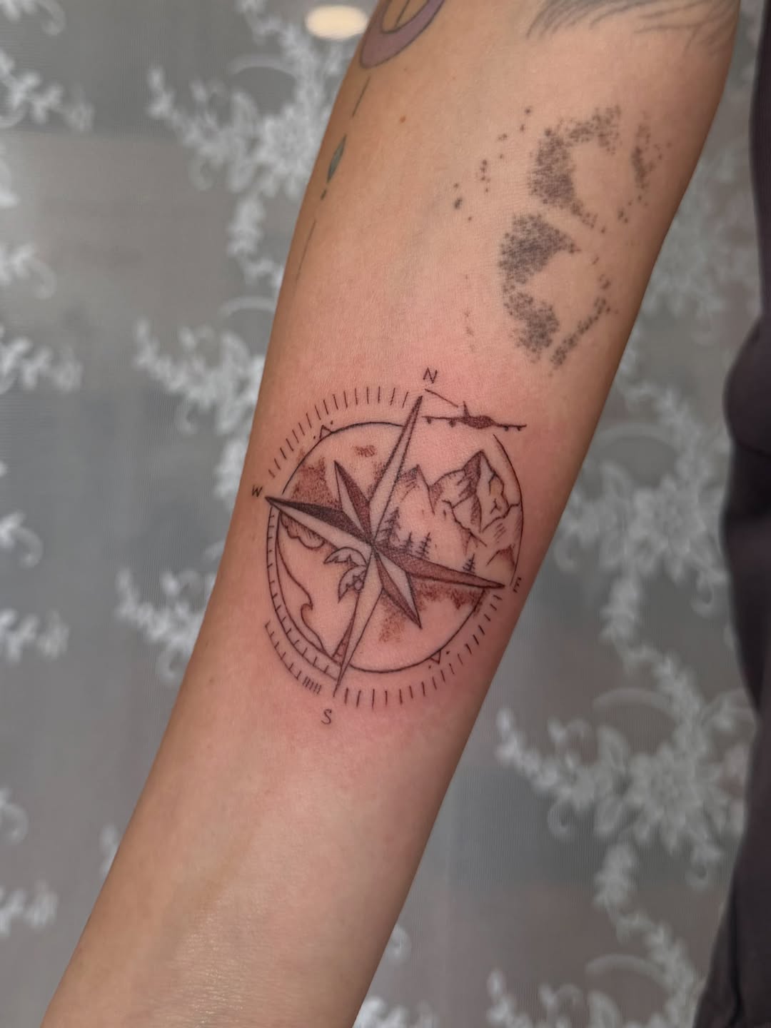 Tattoo by @art_with_lin — fine_line, black_and_grey