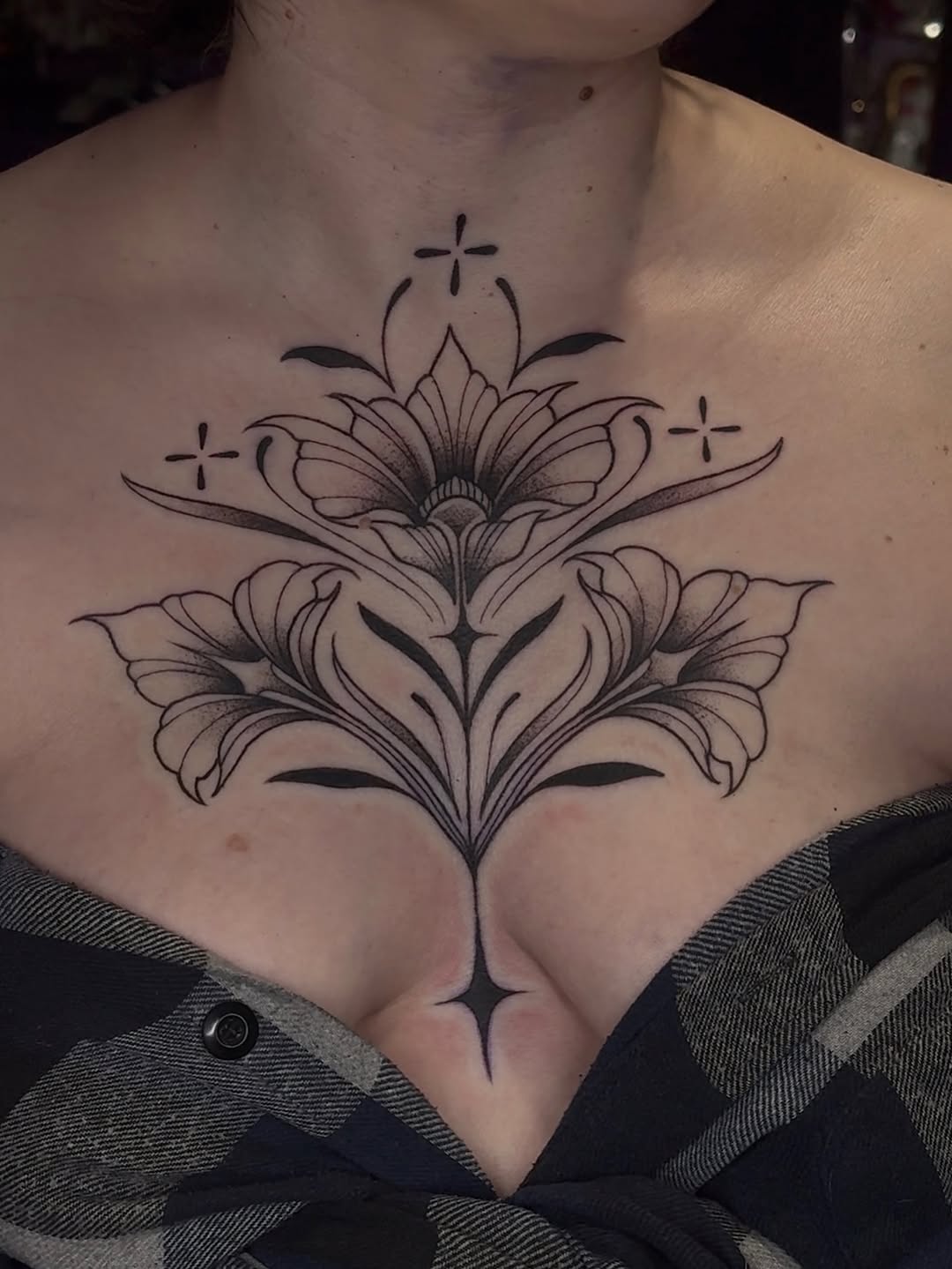 Tattoo by @aliciawhita — ornamental, black_and_grey
