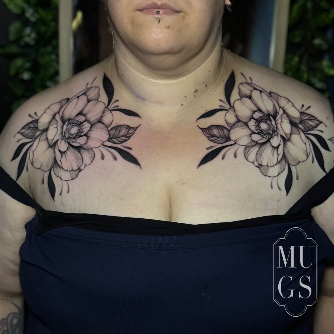 Tattoo by @tattoosbymugs — black_and_grey, dotwork