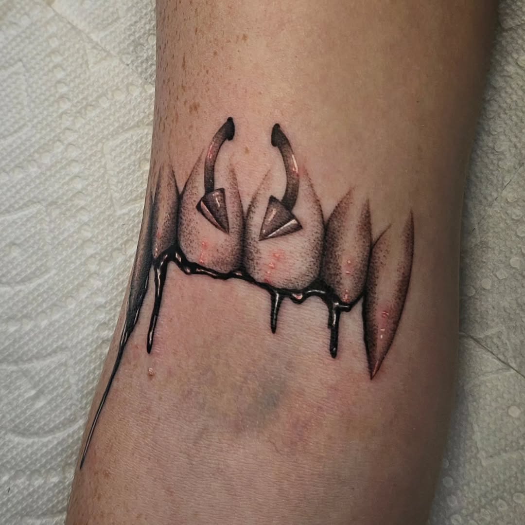 Tattoo by @courtlynblissink — black_and_grey, dark_realism