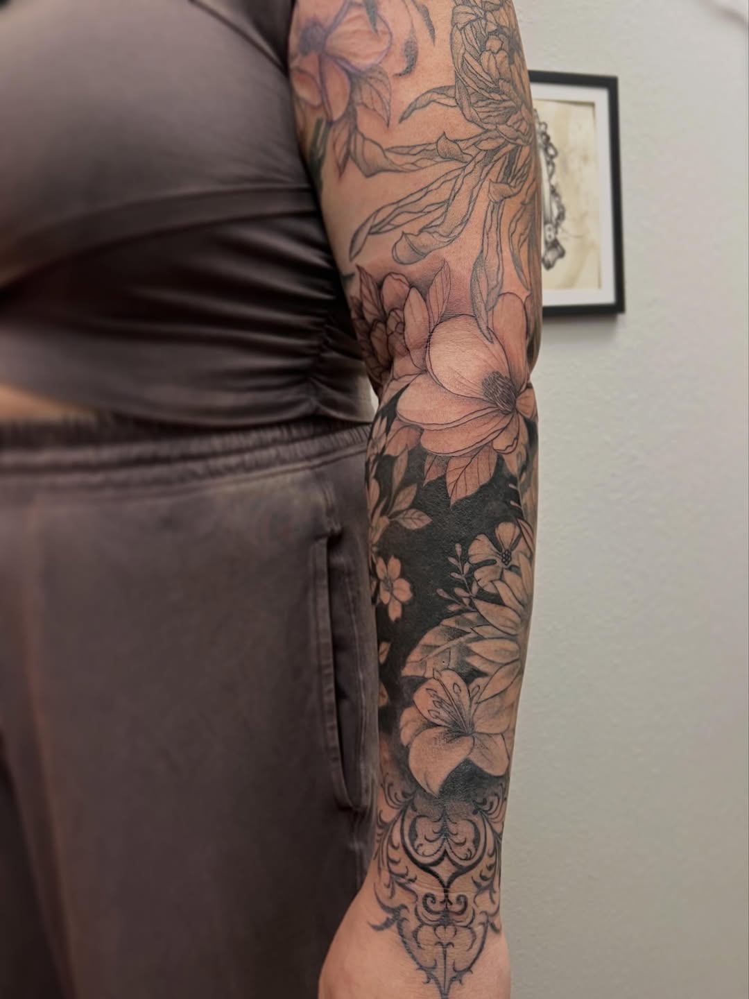 Tattoo by @popkerntattoos — black_and_grey, ornamental