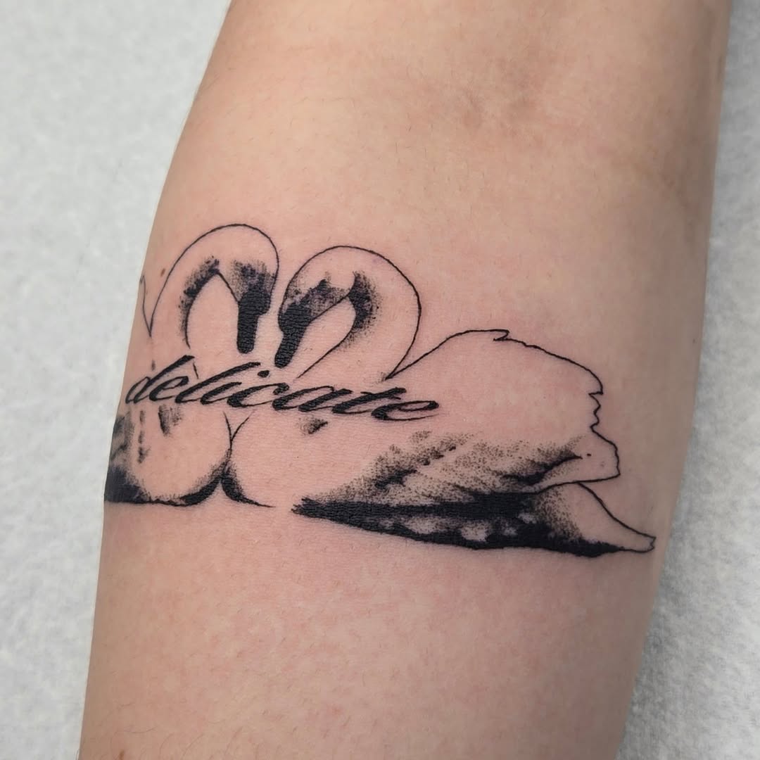 Tattoo by @carshark__ — fine_line, lettering_script