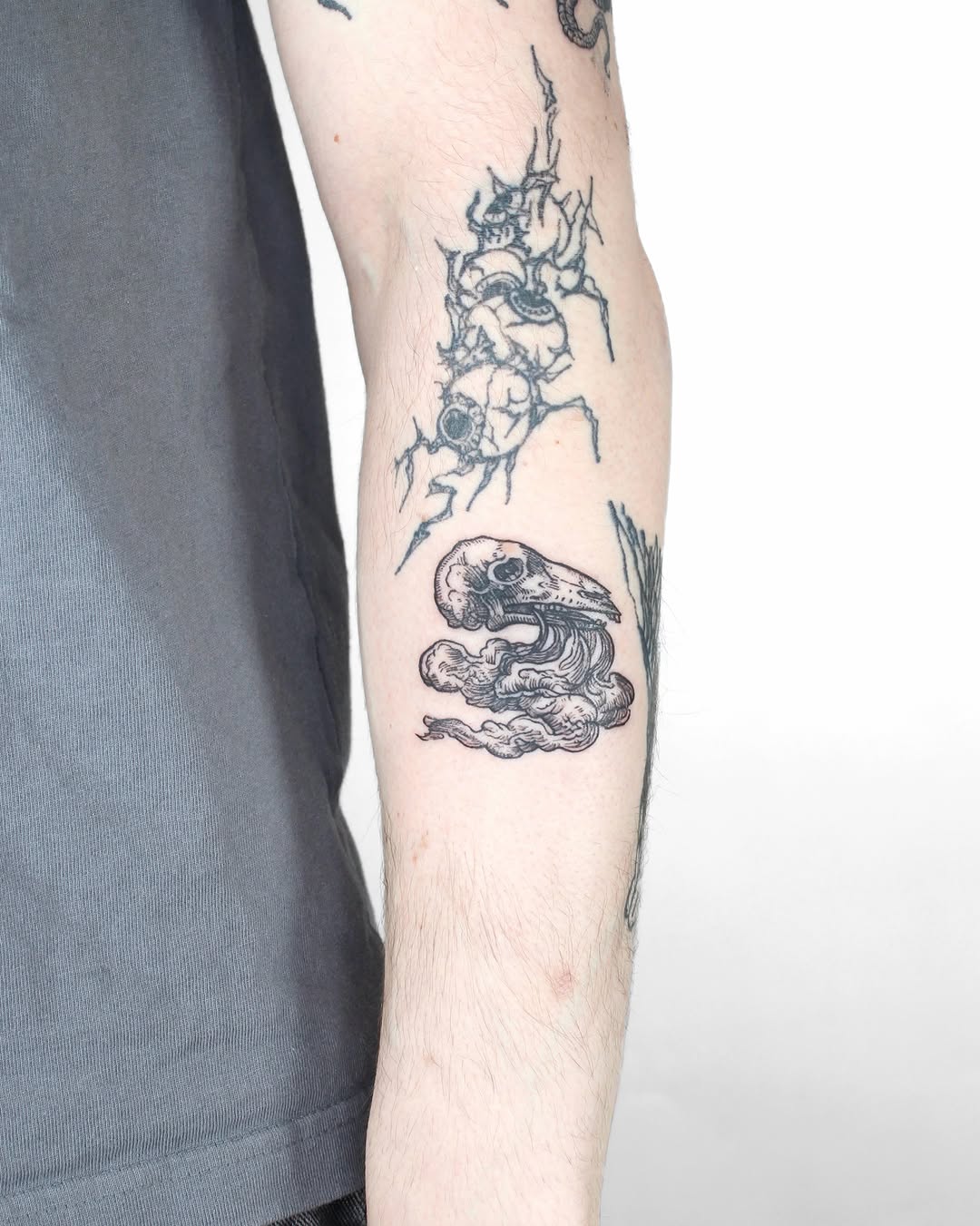 Tattoo by @tatmostat — illustrative, dark_realism