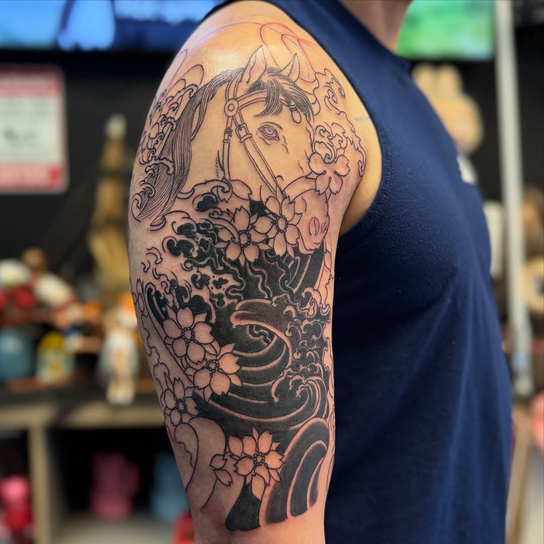 Tattoo by @horimu_tatto_zack — japanese_irezumi, black_and_grey