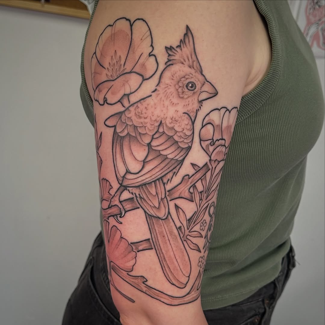 Tattoo by @thetattoolizard — black_and_grey, illustrative