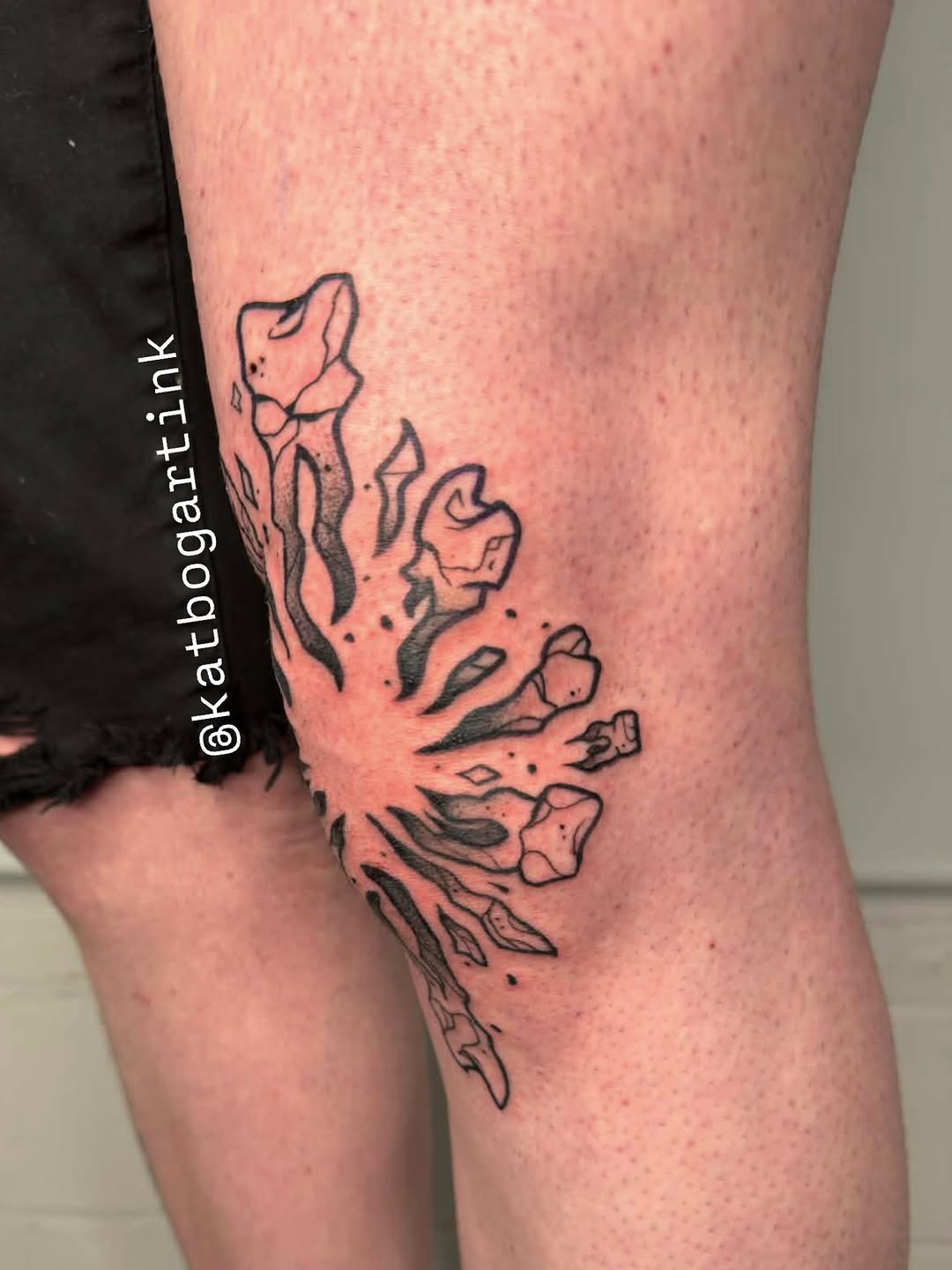 Tattoo by @katbogartink — black_and_grey, illustrative