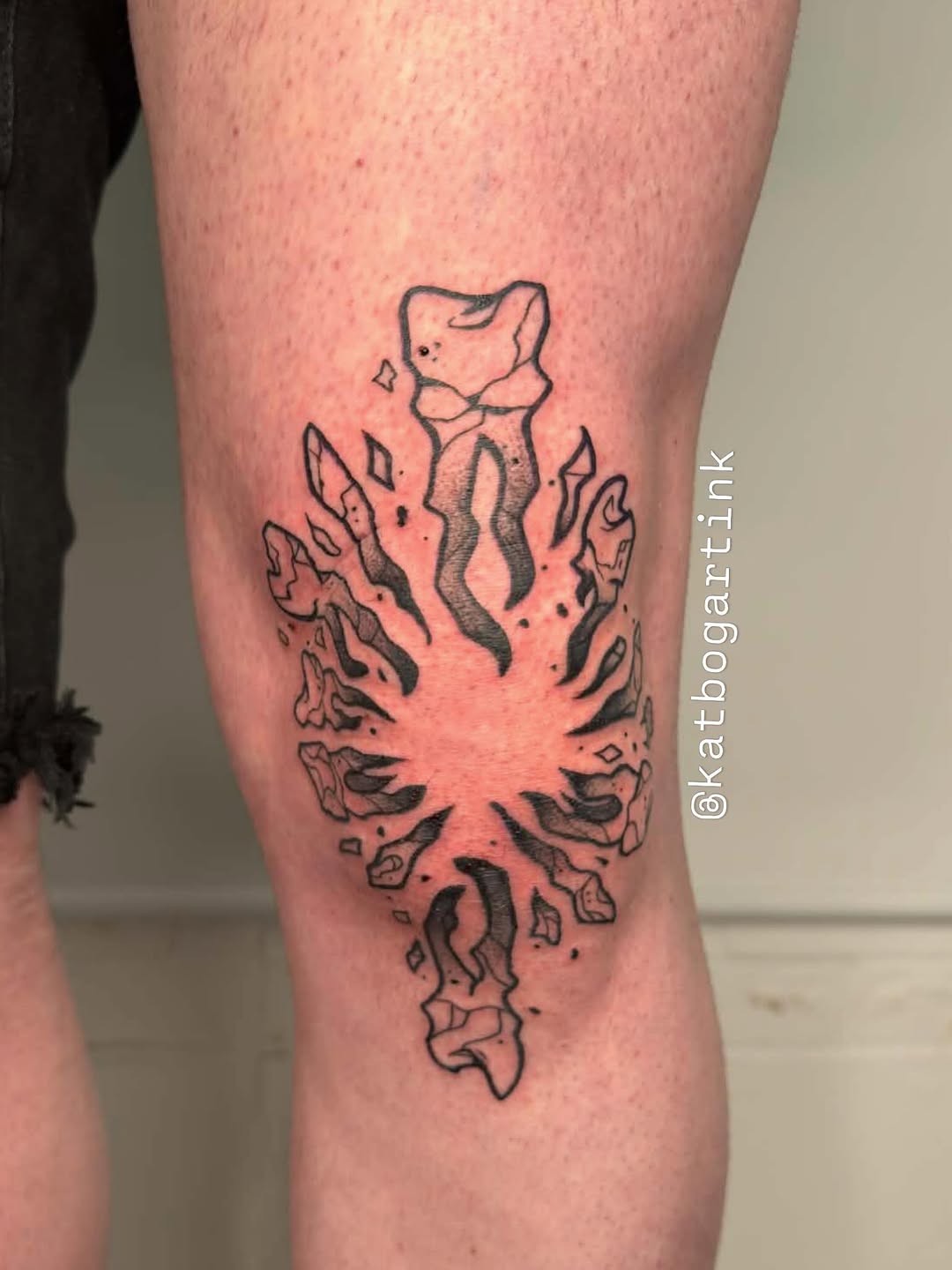 Tattoo by @katbogartink — black_and_grey, illustrative