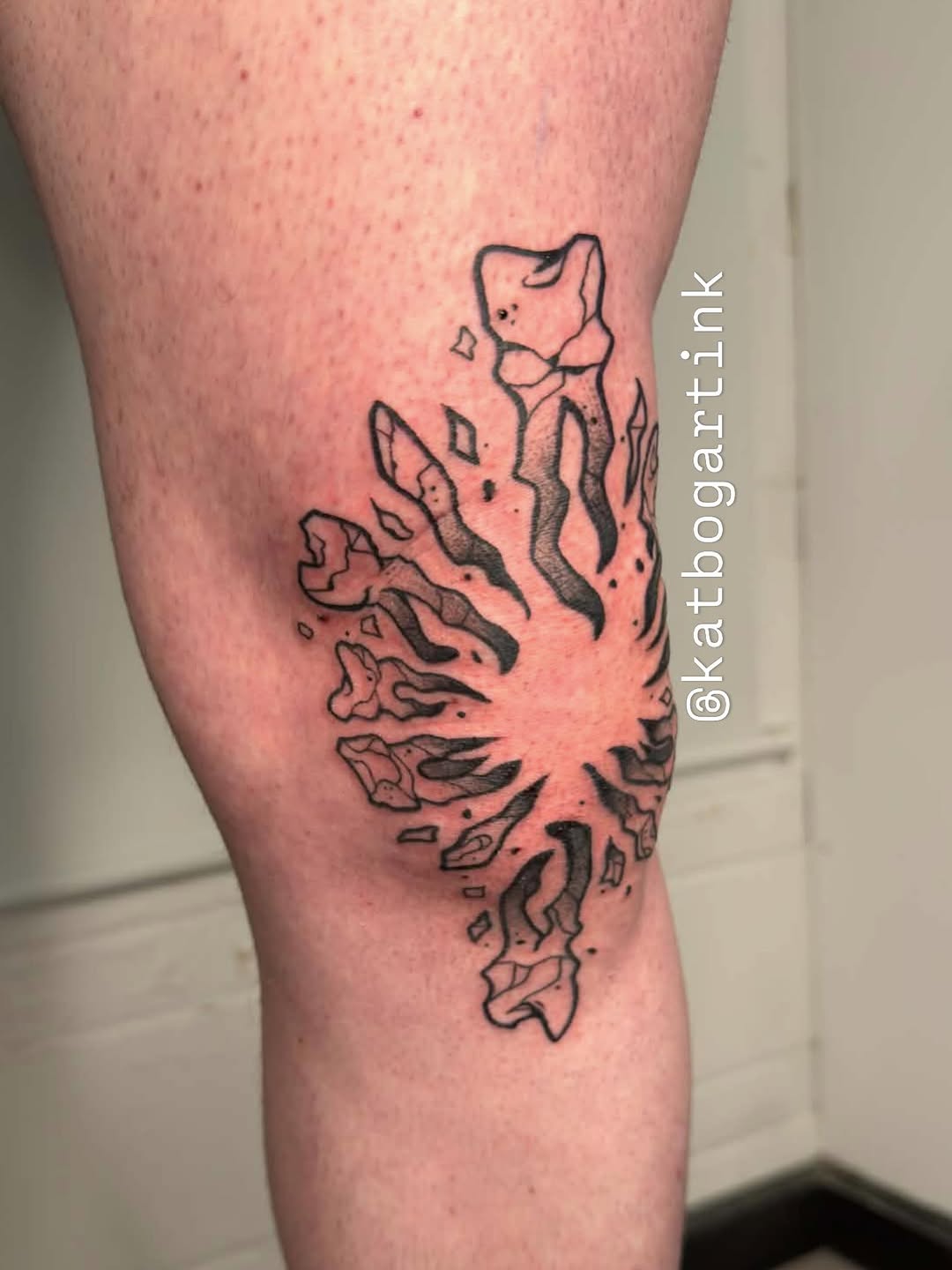 Tattoo by @katbogartink — black_and_grey, illustrative
