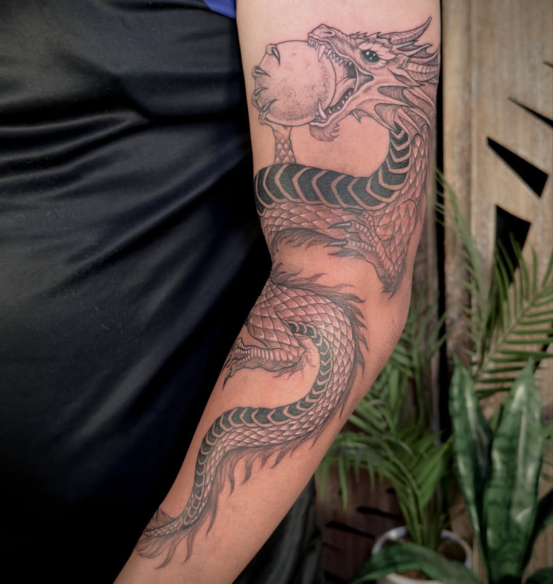 Tattoo by @carmensdarkgallery — black_and_grey, realism