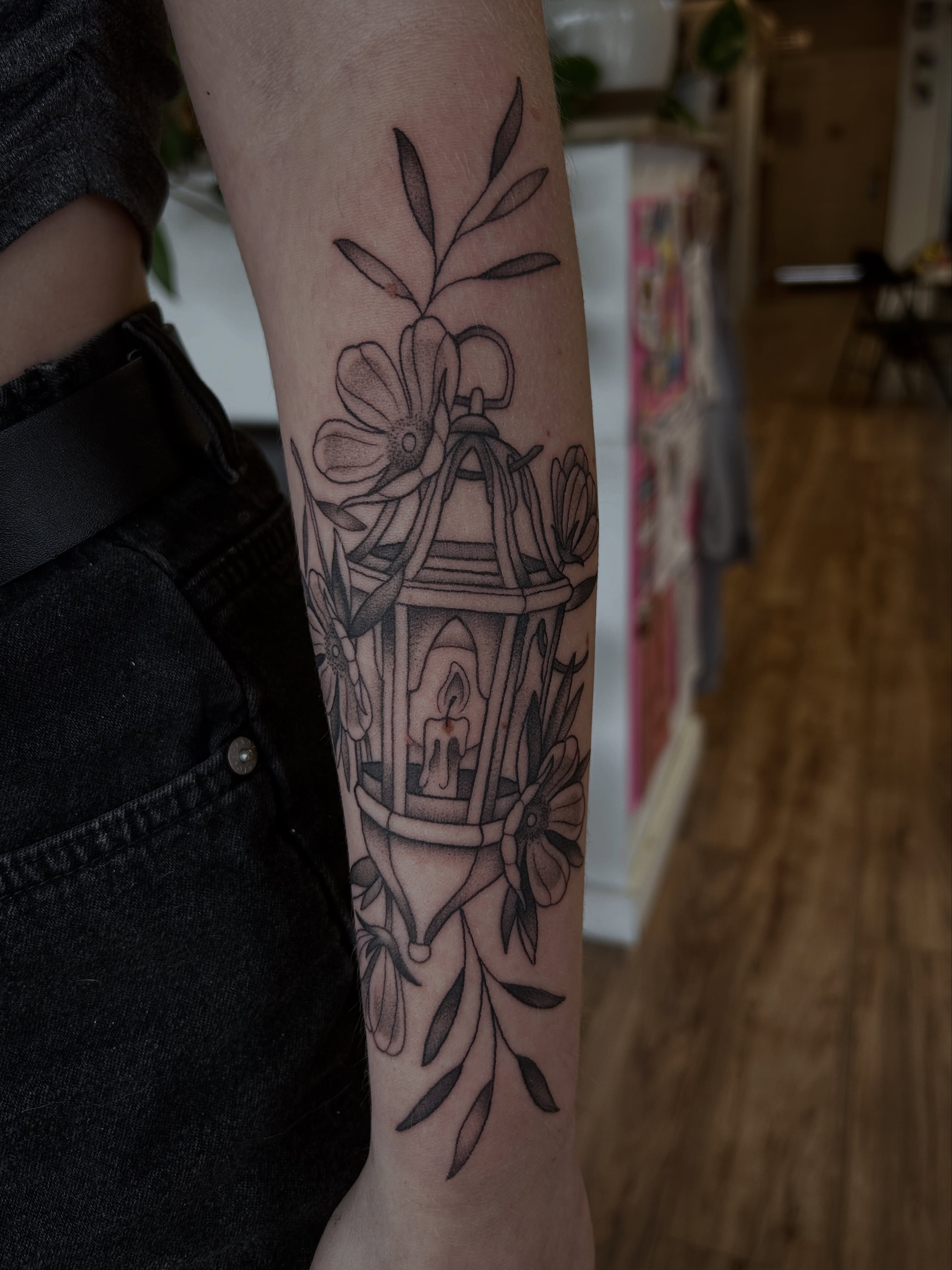 Tattoo by @midwestcrybaby — black_and_grey