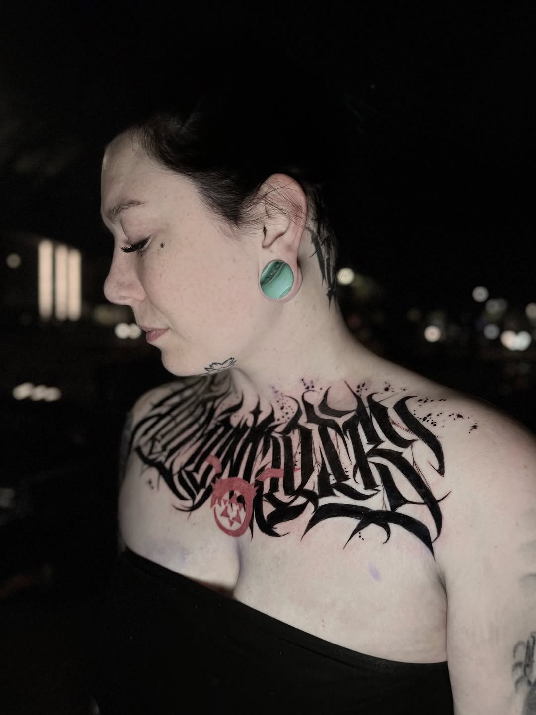 Tattoo by @wiseroner — lettering_script, blackwork