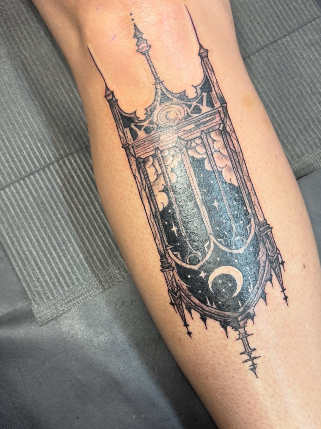 Tattoo by @curbsidetats — black_and_grey, ornamental
