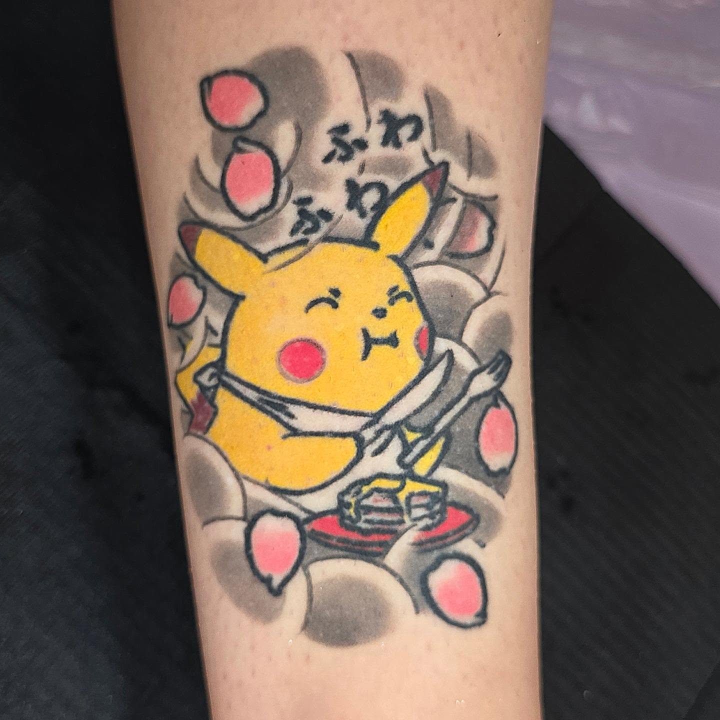 Tattoo by @horikitattoos — dotwork, anime