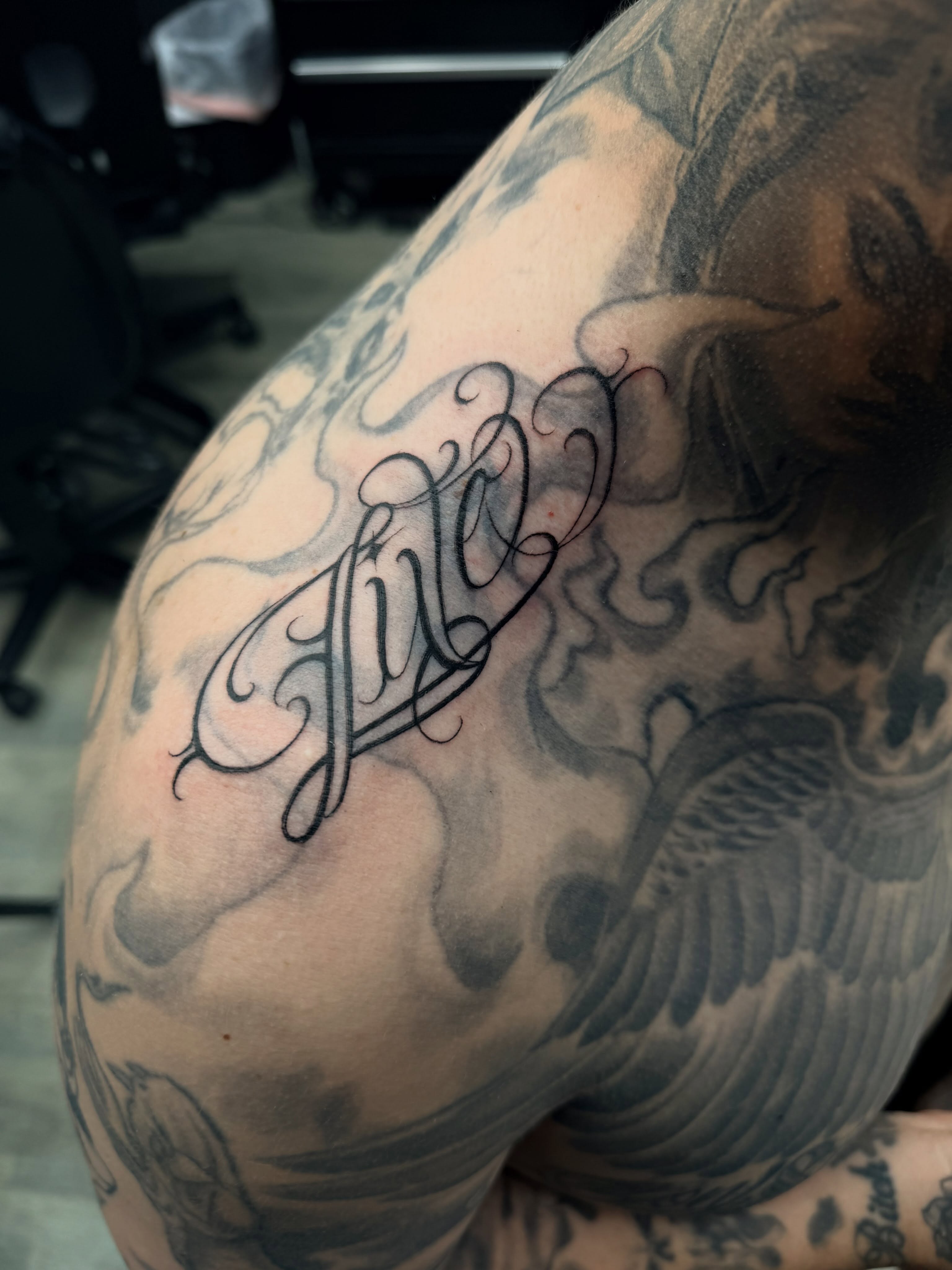 Tattoo by @stillballin6_ — lettering_script