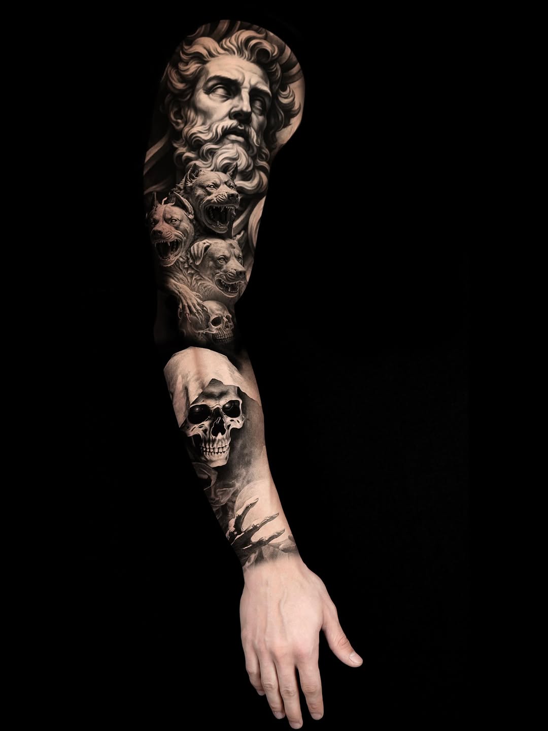 Dark art tattoo on the forearm by ♍️𝒾𝒸𝒽𝑒𝓁𝓁𝑒⁺‧₊˚ ཐི⋆♱⋆ཋྀ ˚₊‧⁺, Charlotte, North Carolina