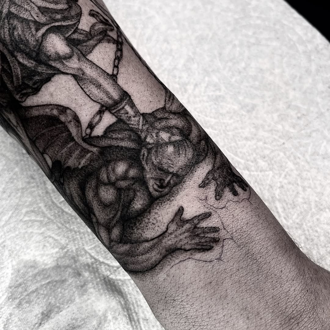 Tattoo by @jaredxhughes — black_and_grey, realism