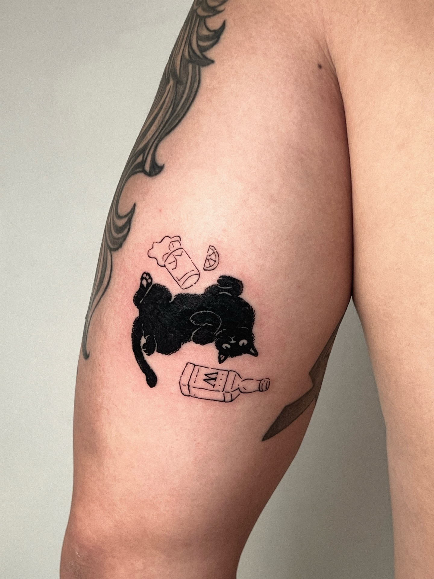 Tattoo by @555museum — black_and_grey