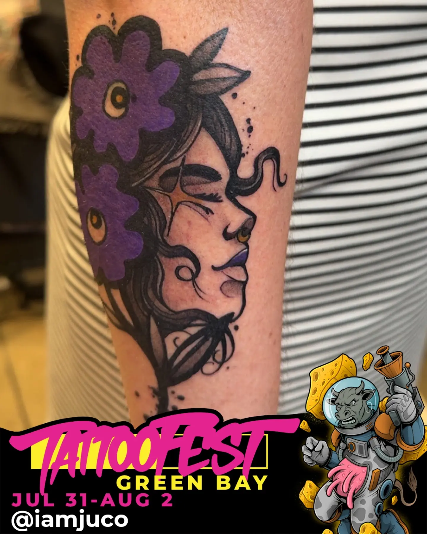 Tattoo by @iamjuco — dotwork, realism