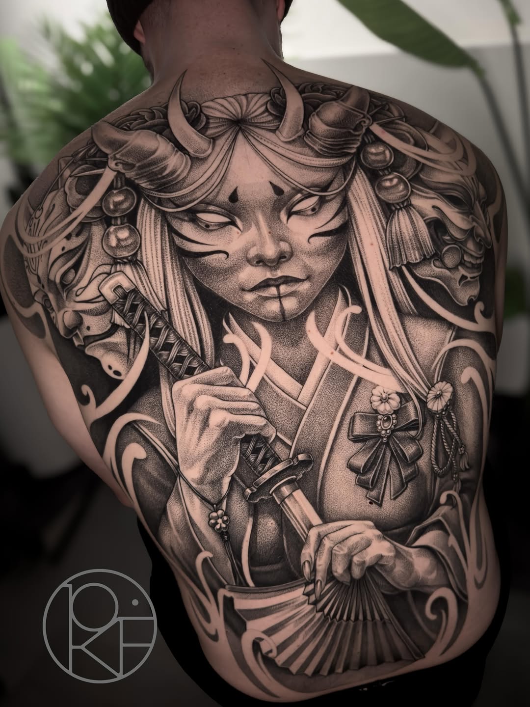 Tattoo by @abcd_tattoo — japanese_irezumi, dotwork