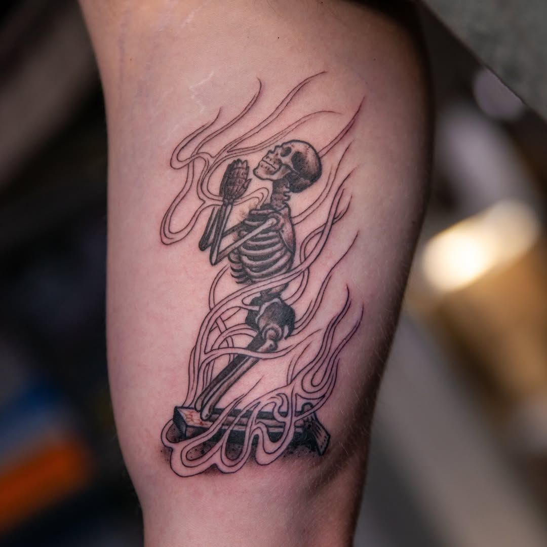 Tattoo by @trevordillonart — black_and_grey