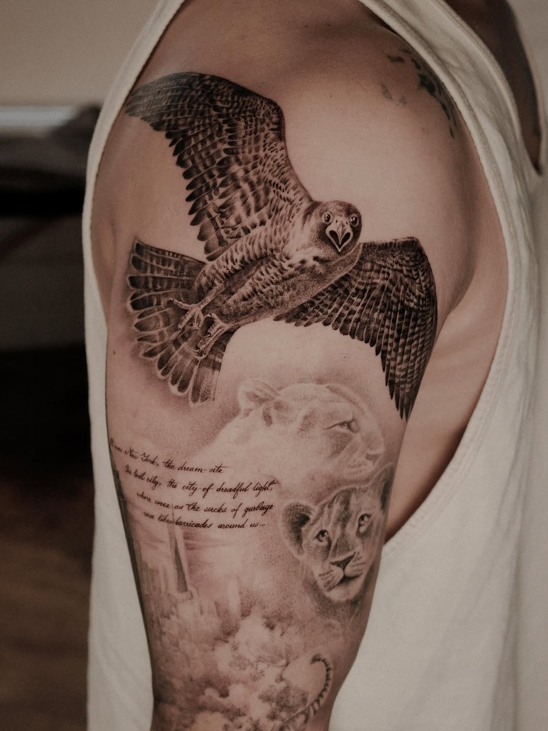 Tattoo by @blackworknyc β realism, black_and_grey