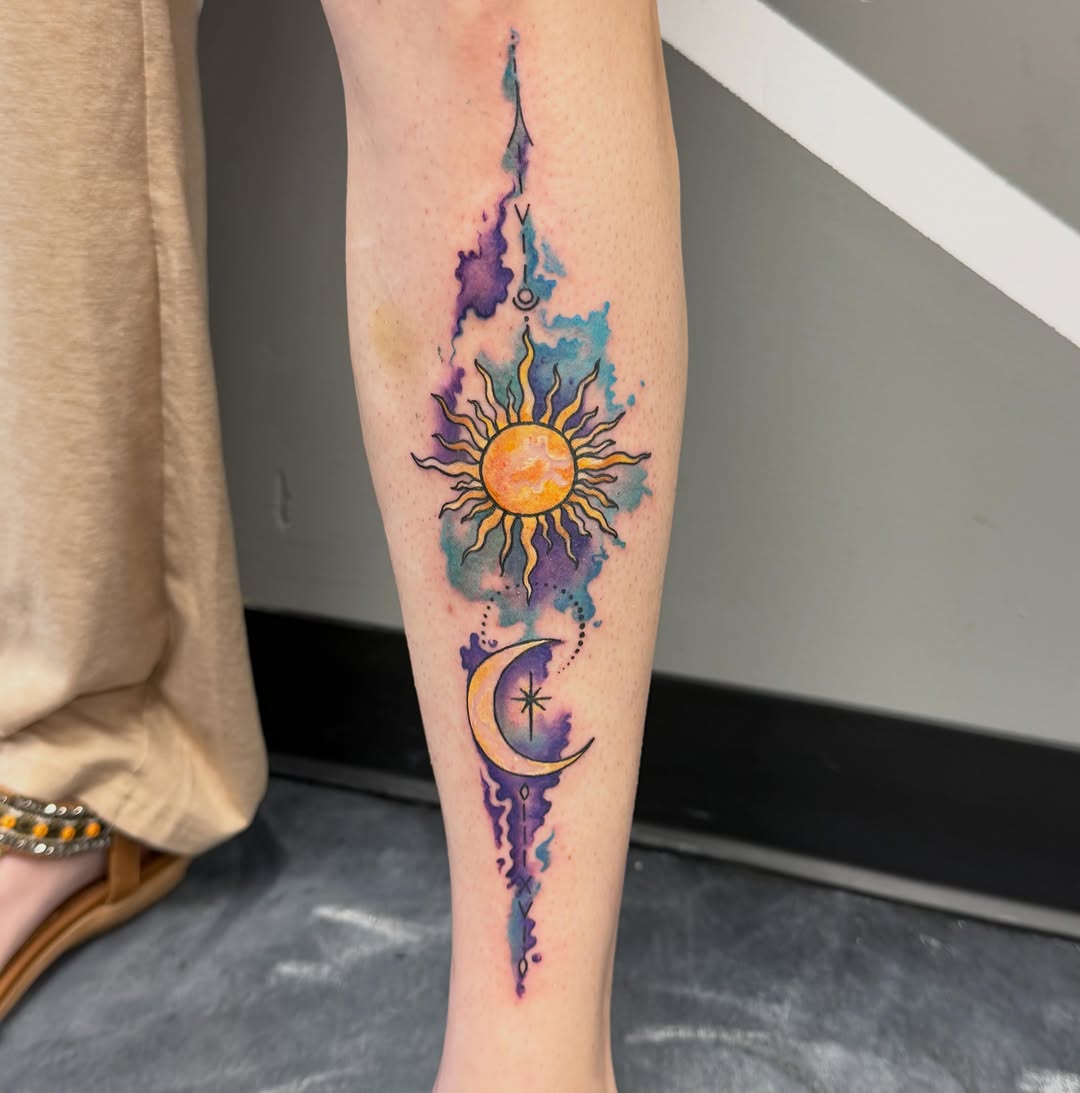 Tattoo by @ladystarktattoos — watercolor, fine_line