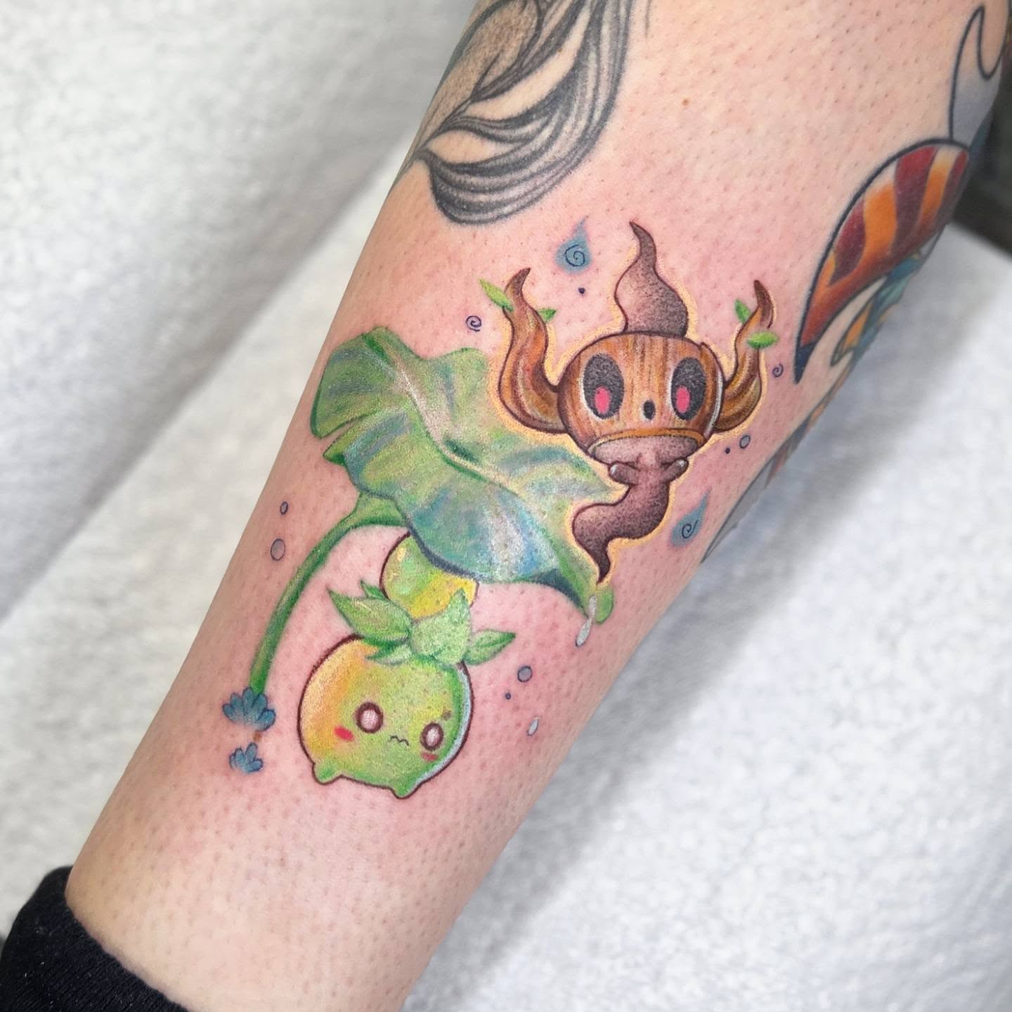Tattoo by @janinks — dotwork, illustrative