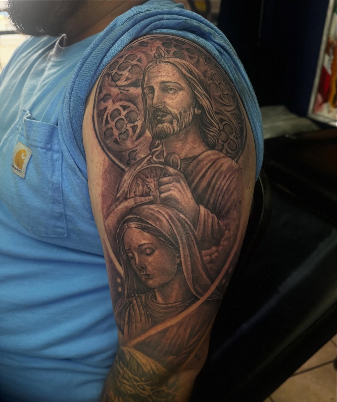 Tattoo by @mralextattoos — realism, black_and_grey