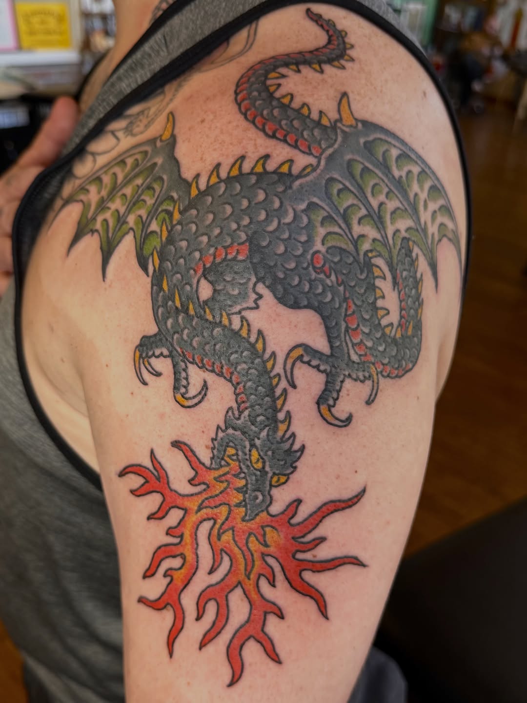 Tattoo by @jesseswanson — japanese_irezumi, american_traditional