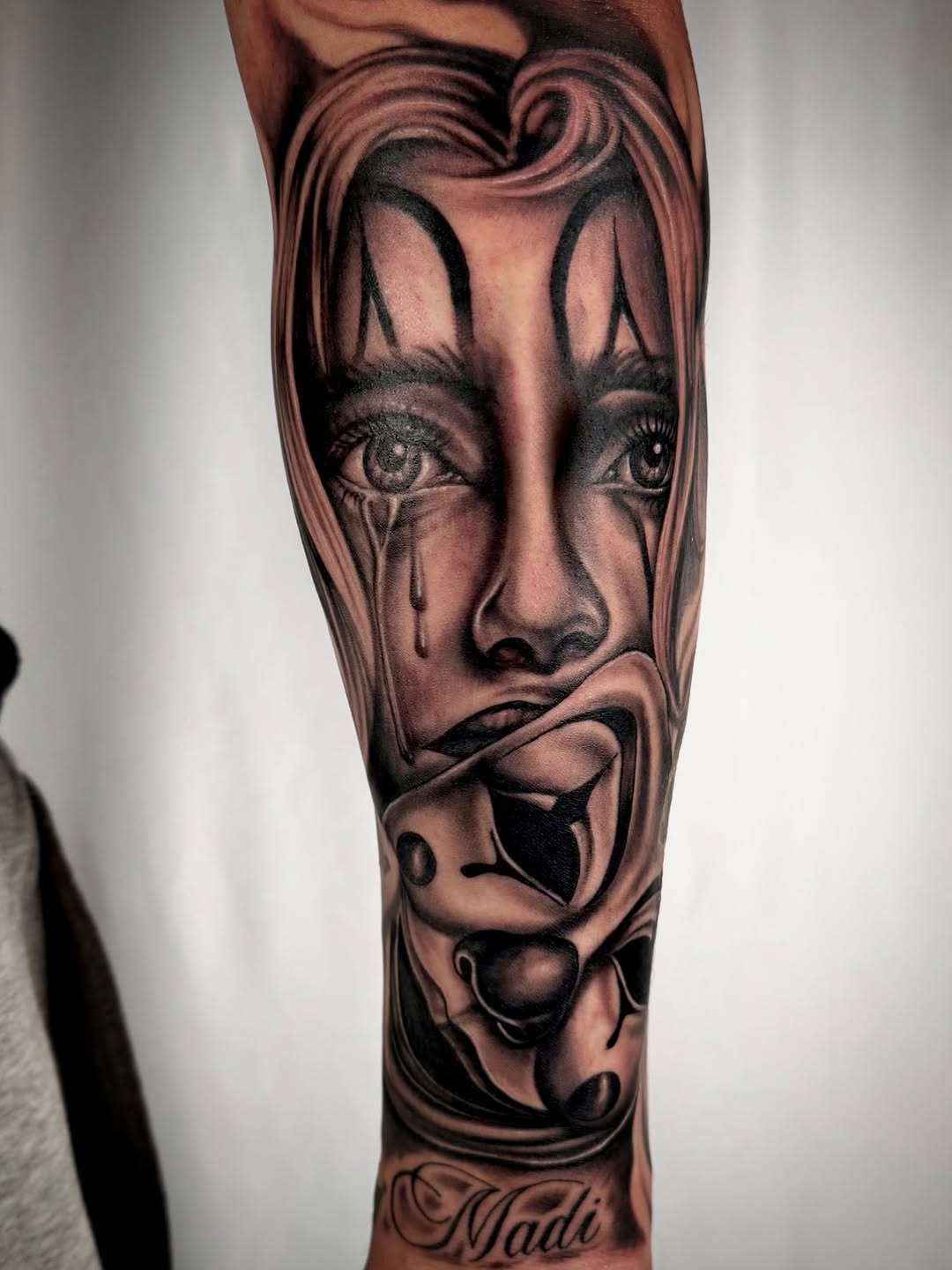 Tattoo by @keithkustom — black_and_grey, realism