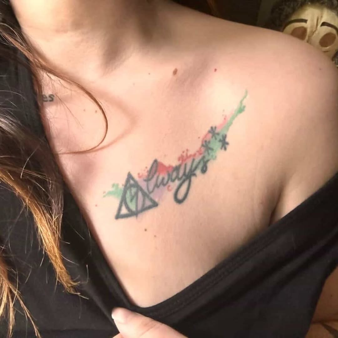Tattoo by @inkbybcake โ lettering_script, watercolor