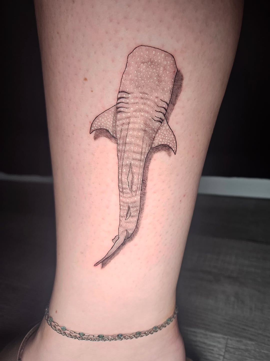 Tattoo by @carolynxriot.tattoos — black_and_grey, dotwork