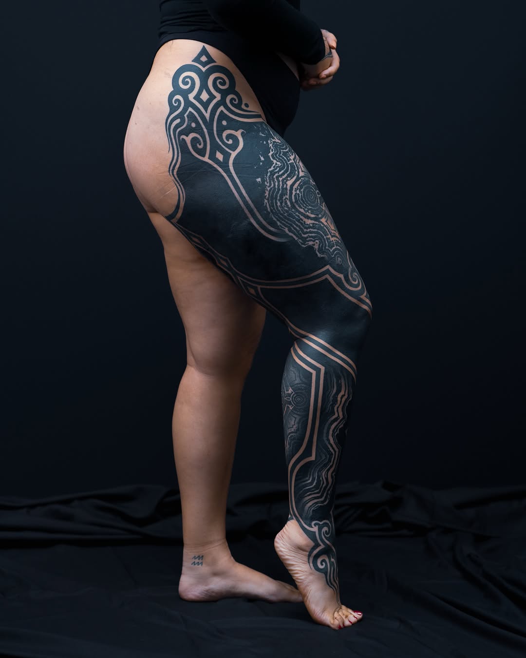Tattoo by @katiemizuno — blackwork, ornamental