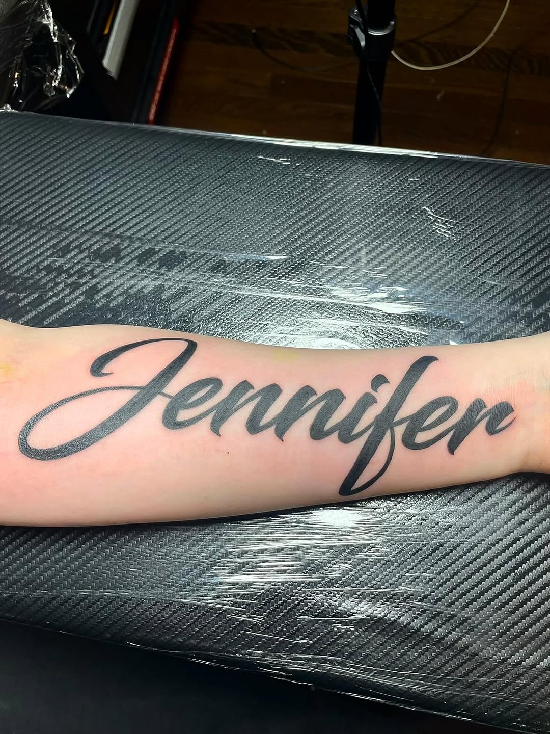 Tattoo by @realsmuve — lettering_script