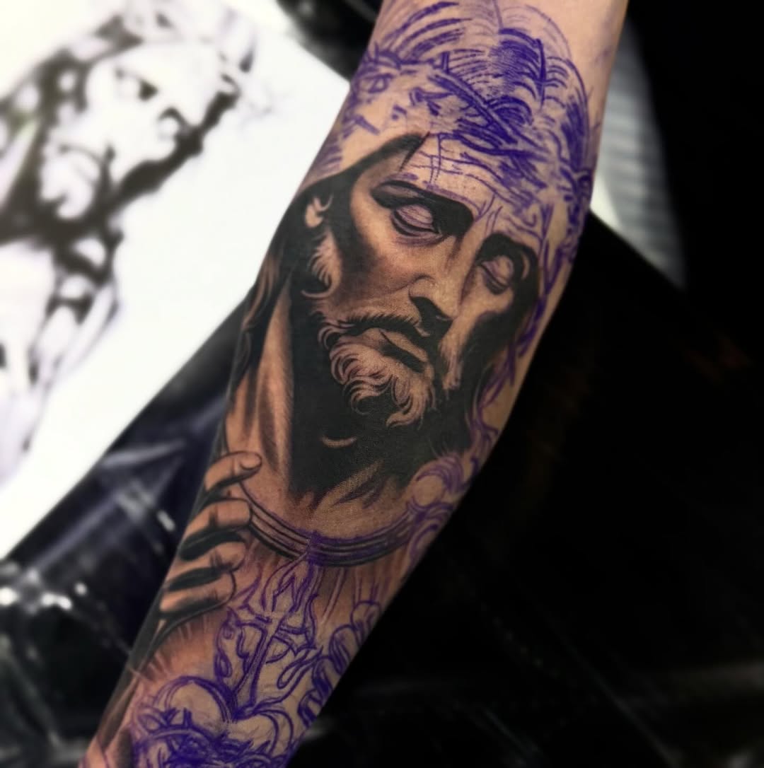 Tattoo by @angel_damiangg — realism, black_and_grey
