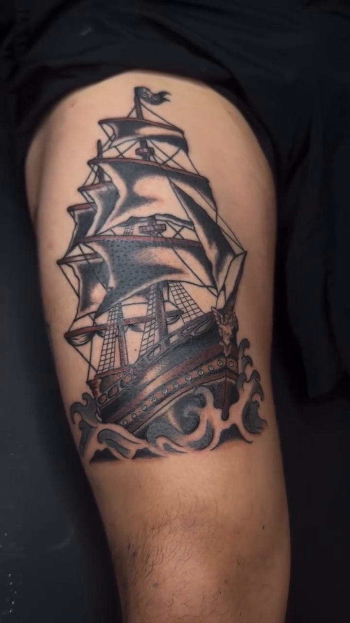 Tattoo by @sequoiarosetattoo — black_and_grey, realism