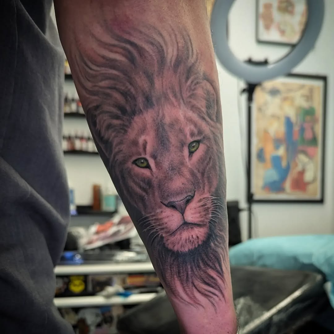 Tattoo by @loreleitattoos — realism, black_and_grey