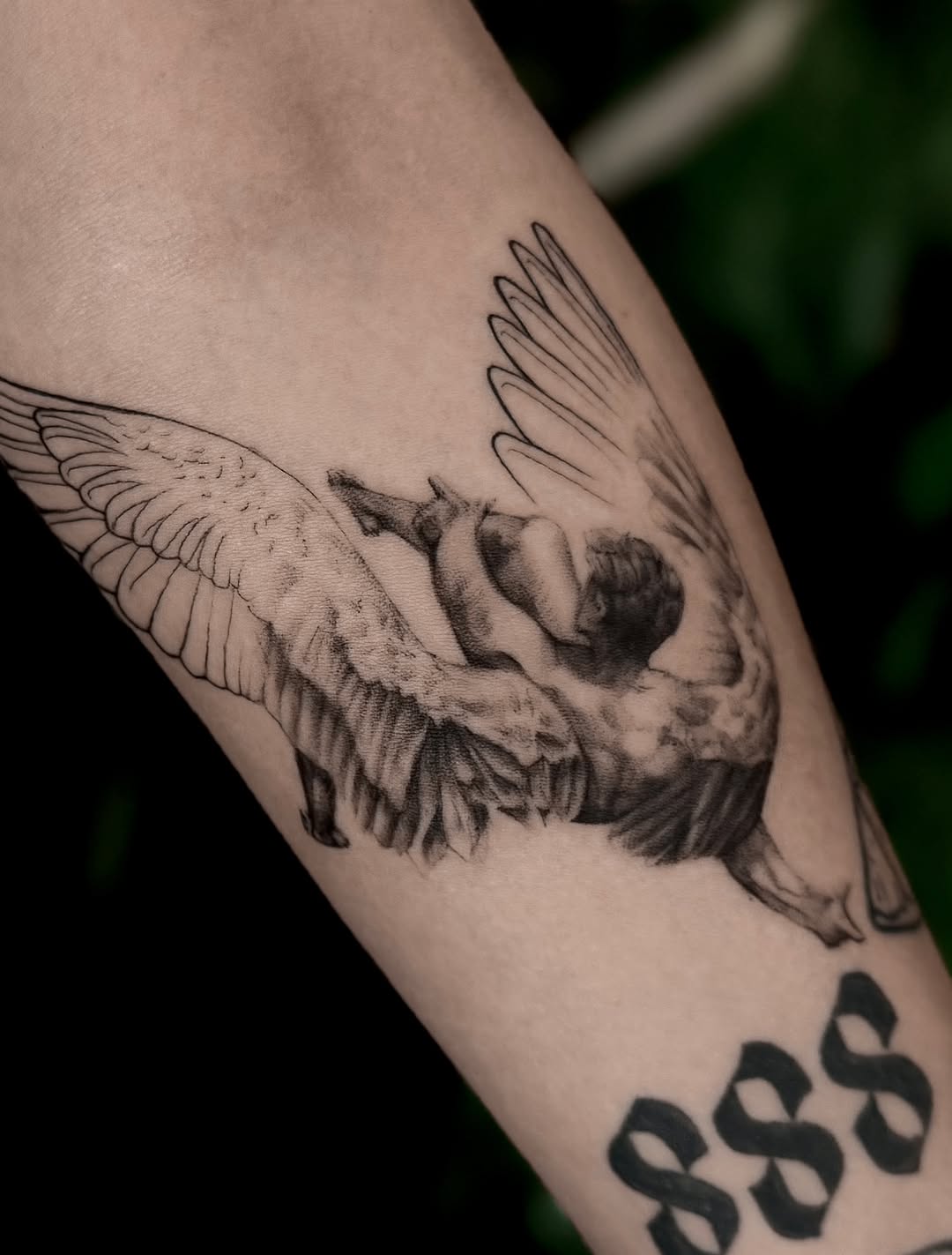 Tattoo by @mourning.tattoos — realism, black_and_grey
