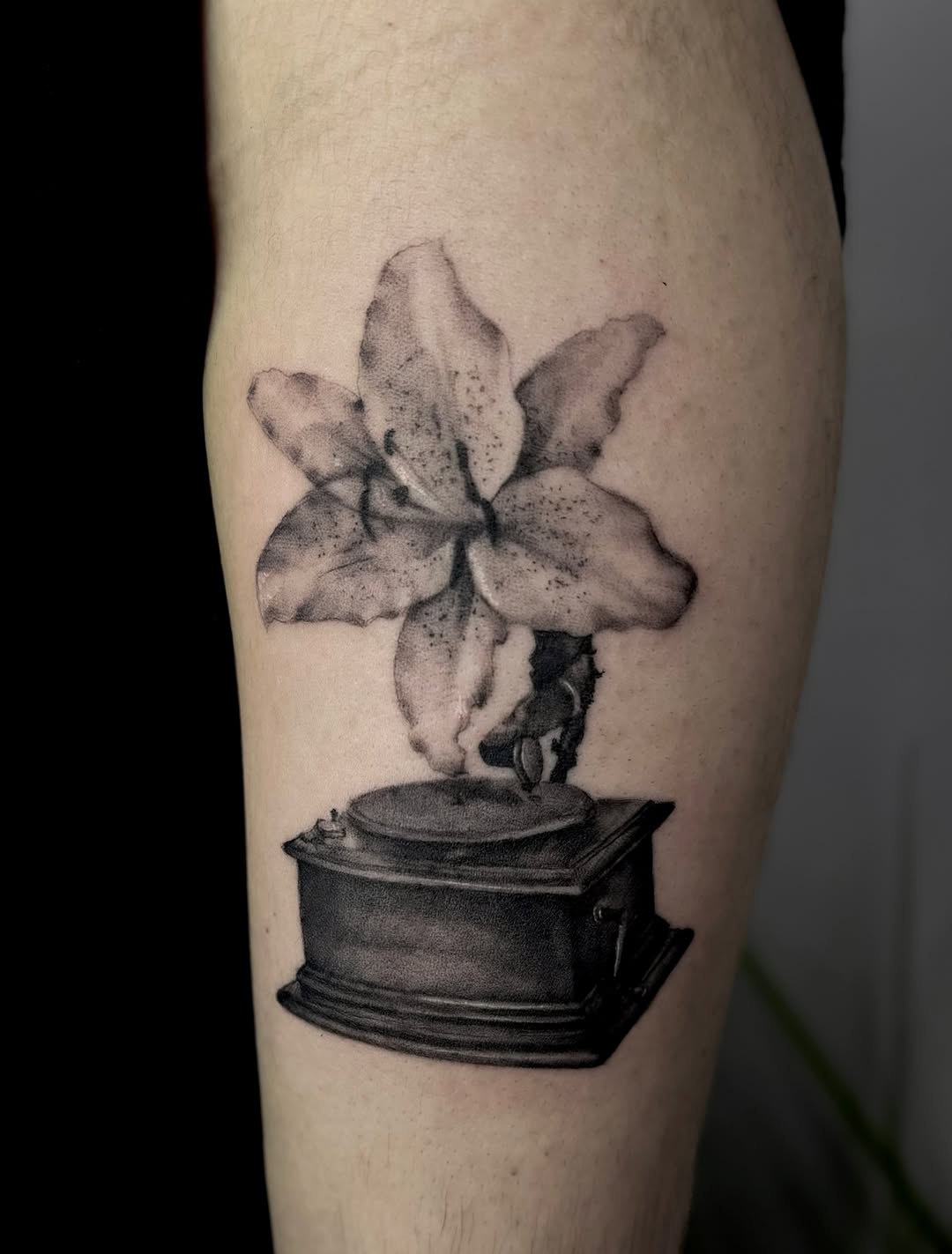 Tattoo by @mourning.tattoos — realism, black_and_grey