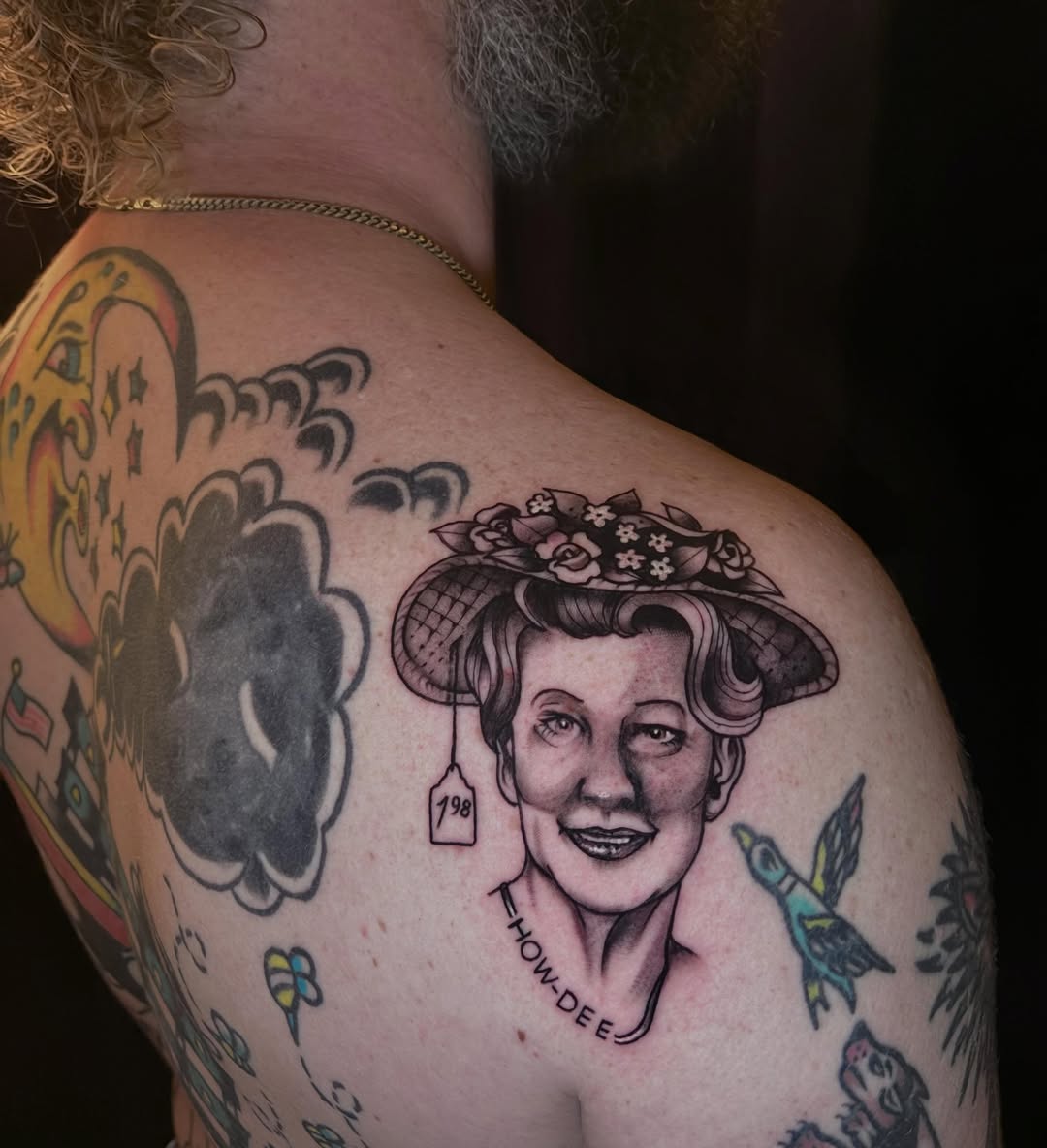 Tattoo by @irememberthealamo โ realism, black_and_grey