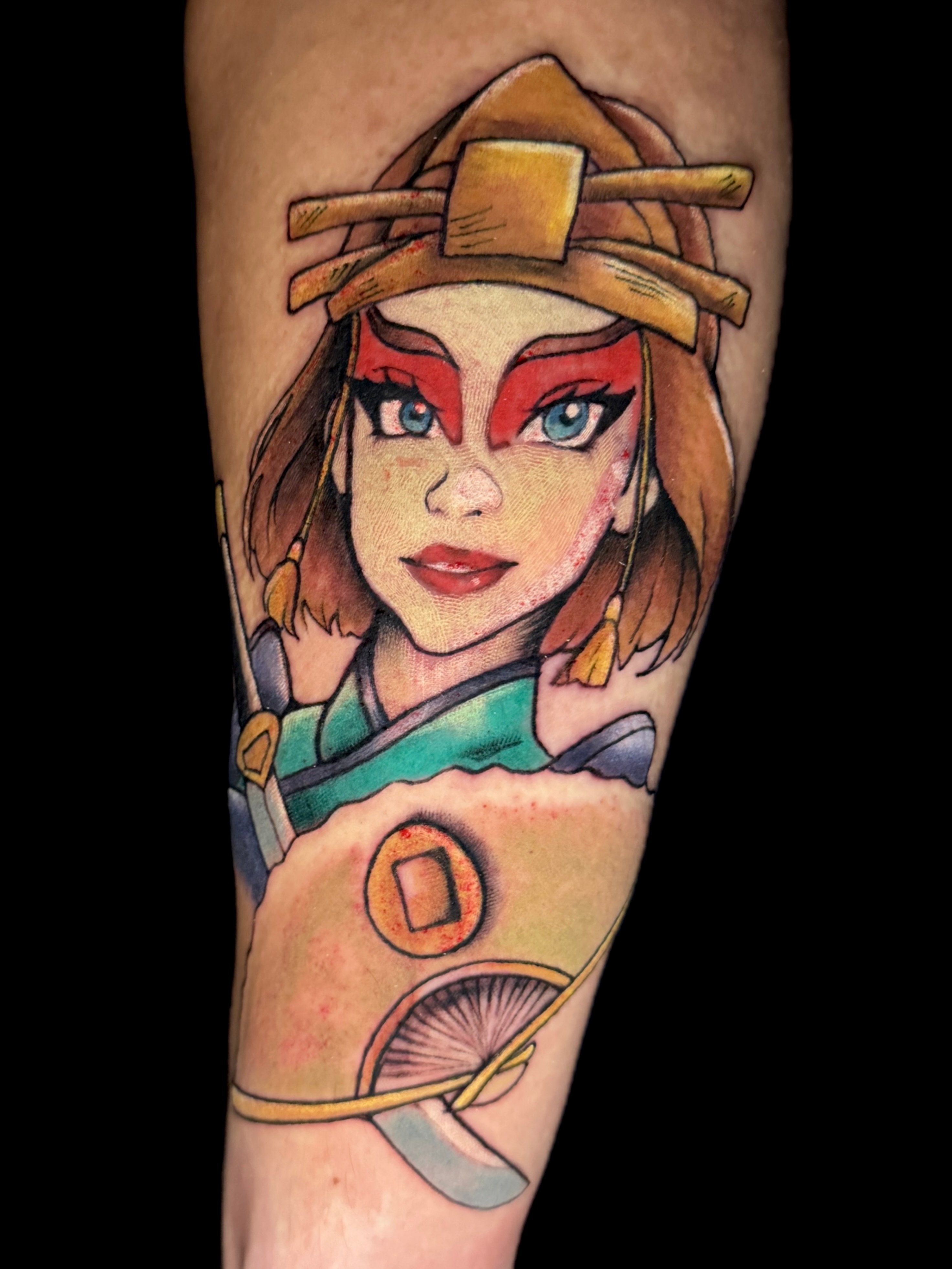 Tattoo by @jinxedtattoos — anime, watercolor