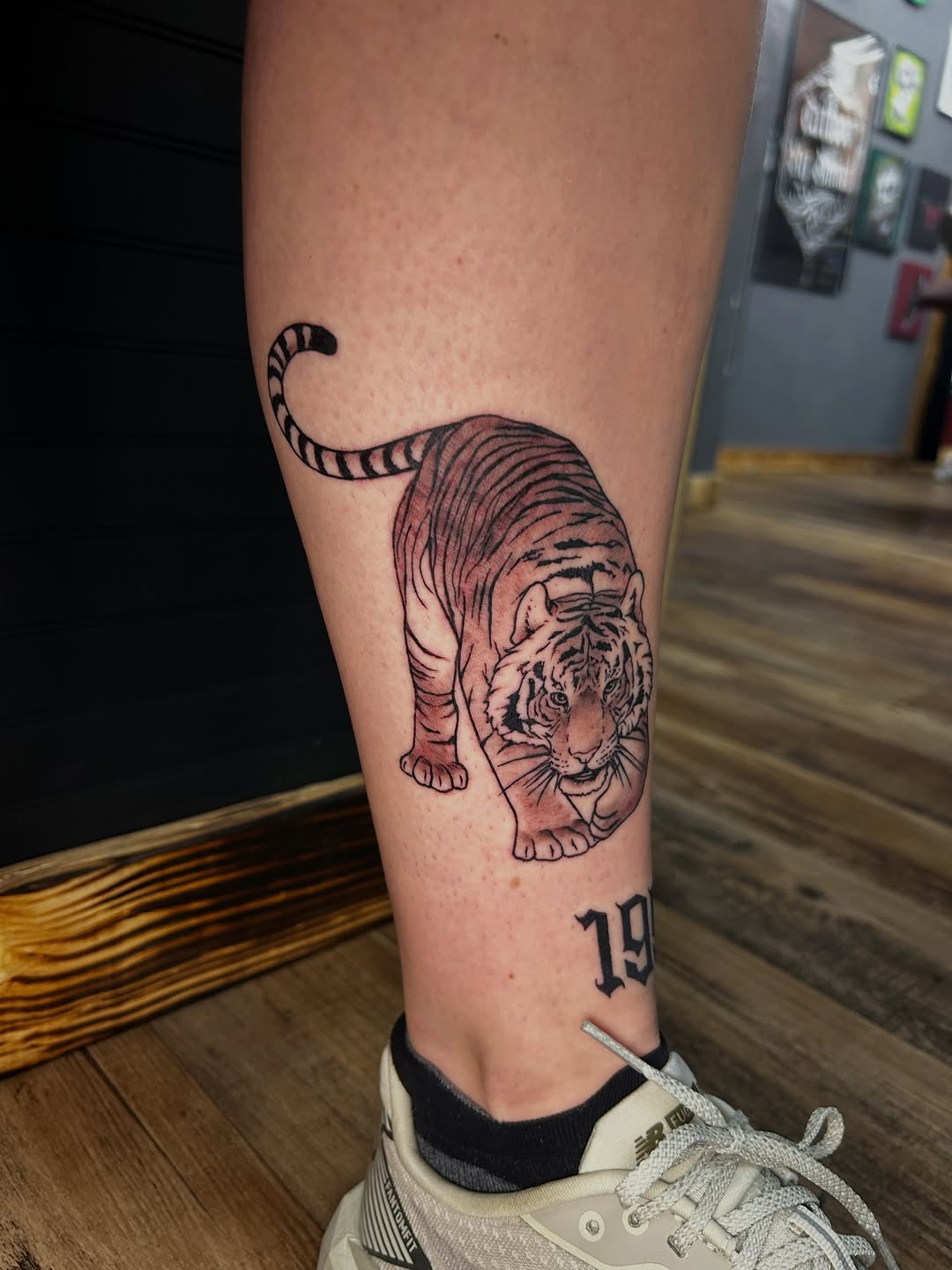 Tiger realism tattoo on the forearm by Abby Camacho - Tattoo Artist and Piercer โจ๐