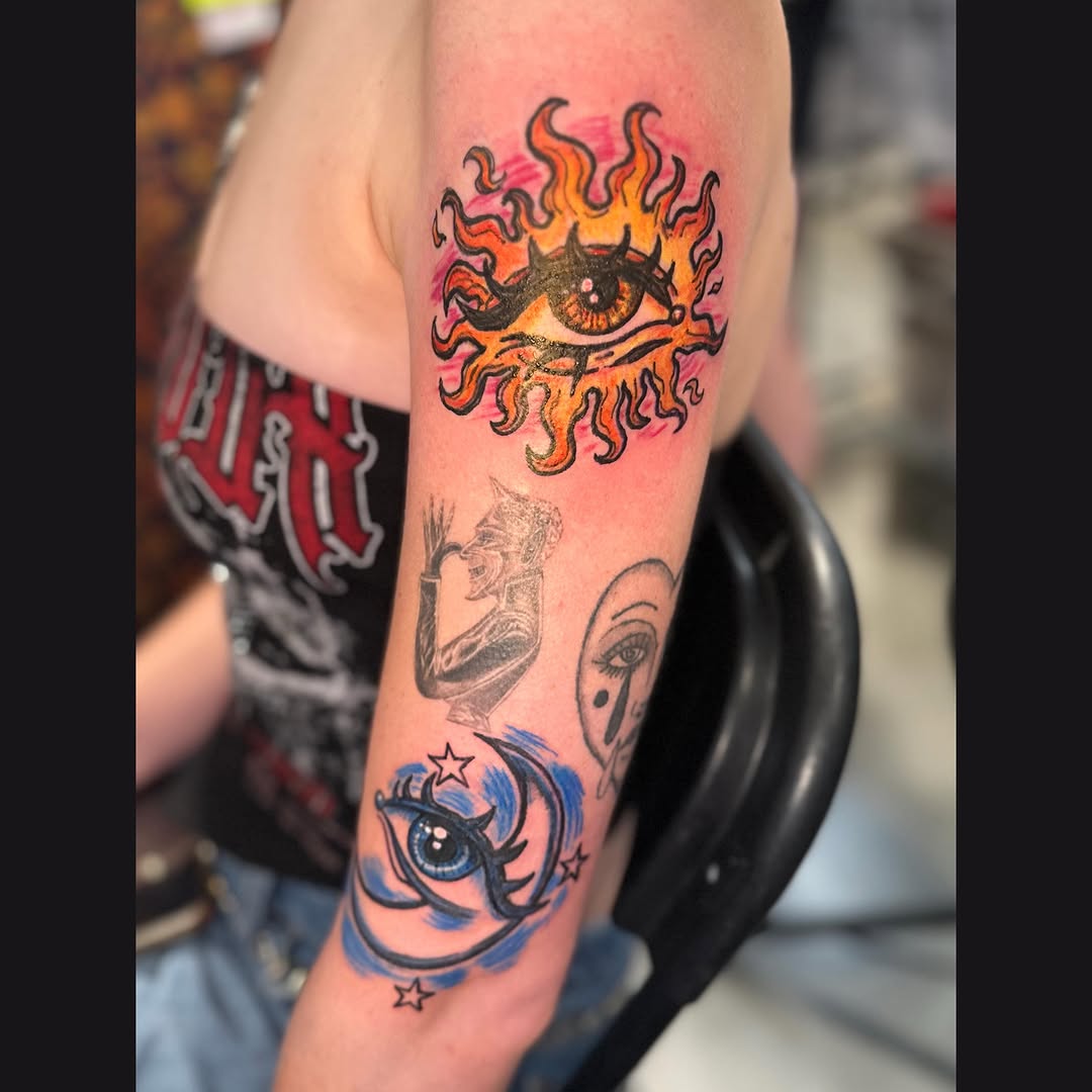 Tattoo by @zenaf_ink — trash_polka, black_and_grey