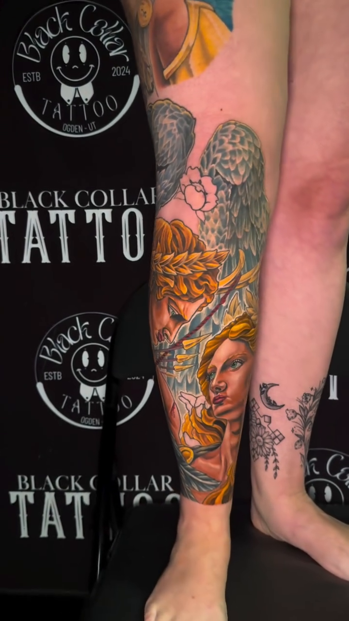 Tattoo by @snowwolftattoos — realism, black_and_grey