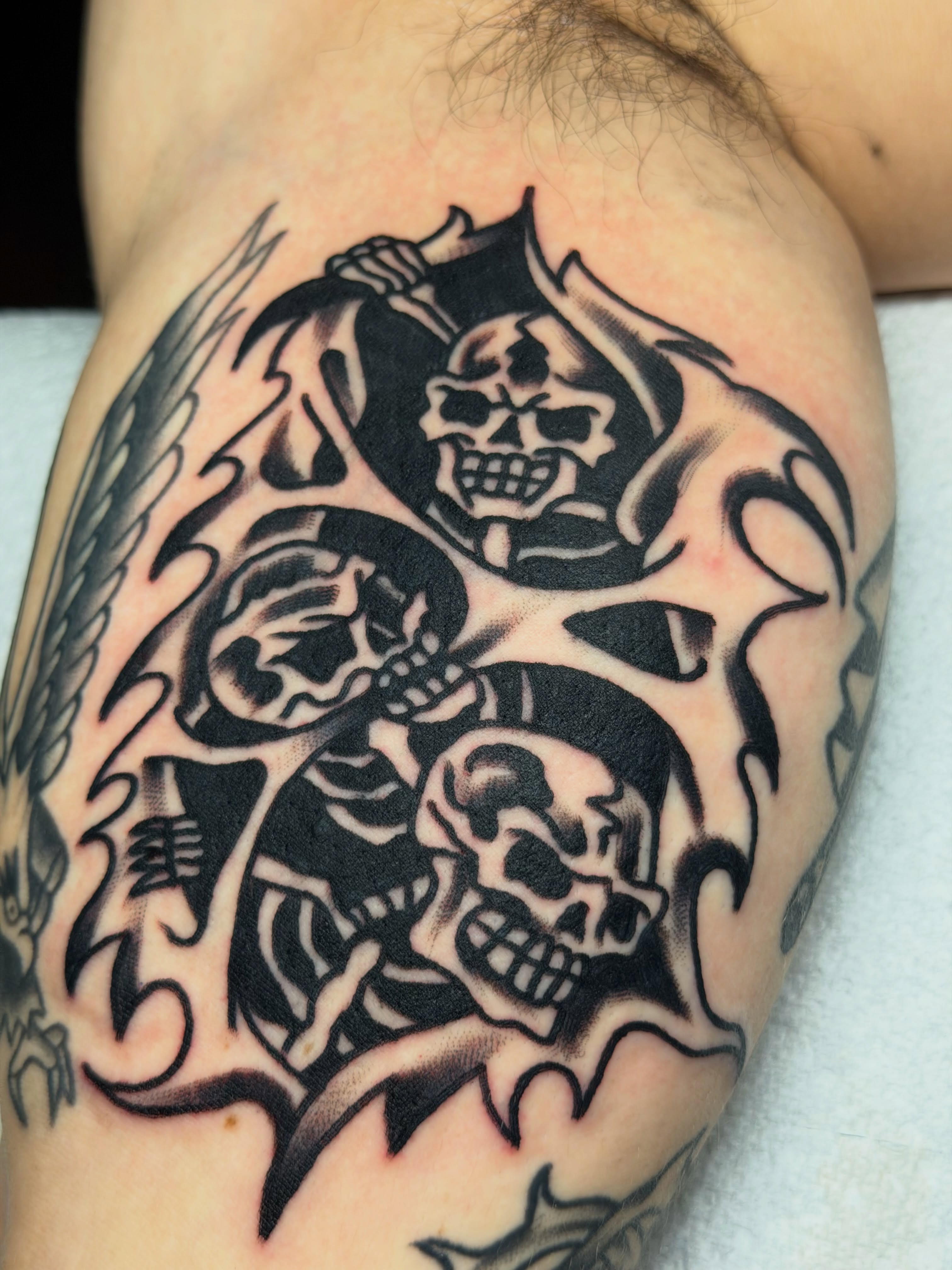 Tattoo by @behindboldlines โ black_and_grey, tribal