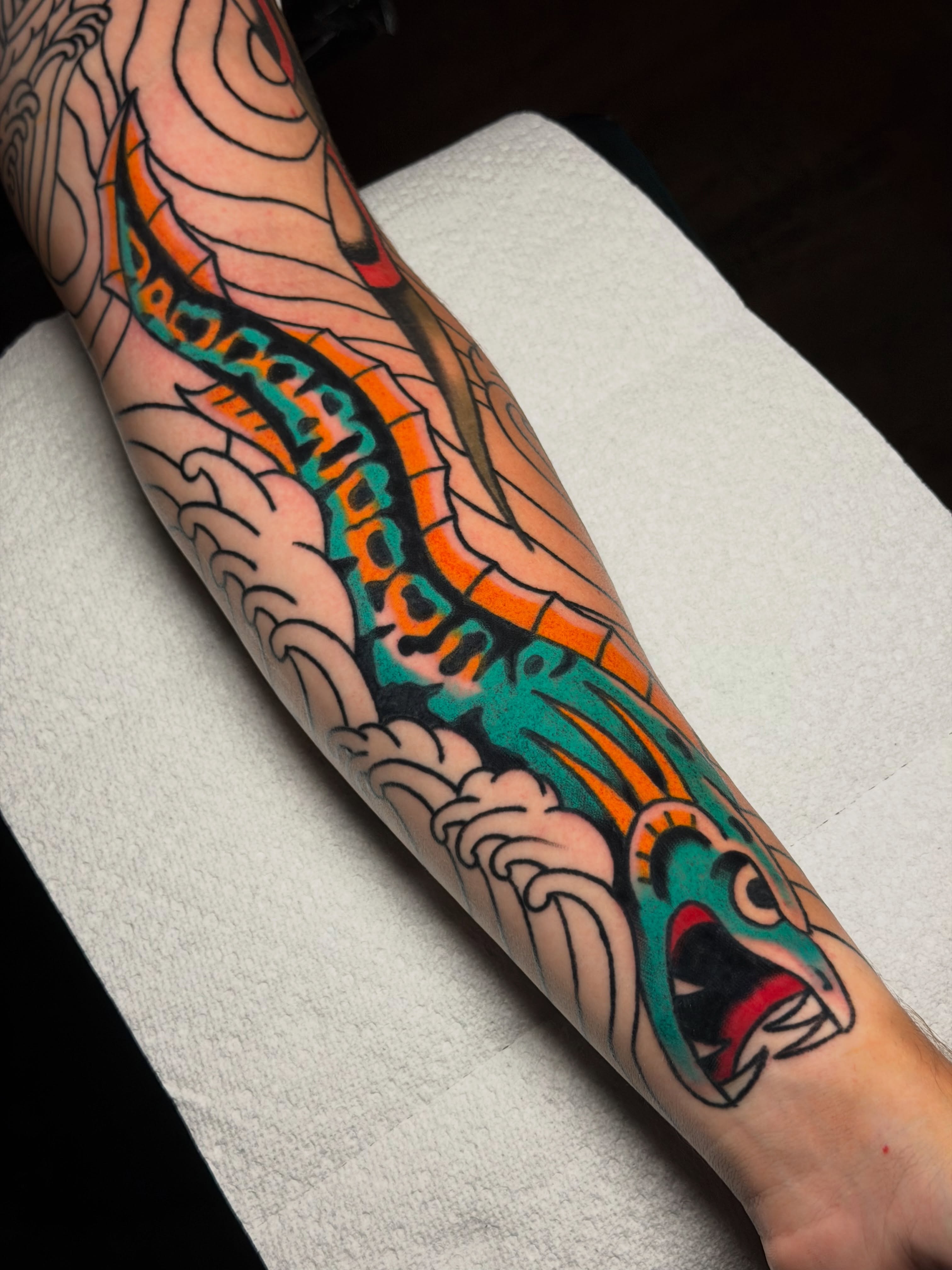 Tattoo by @behindboldlines โ american_traditional, geometric
