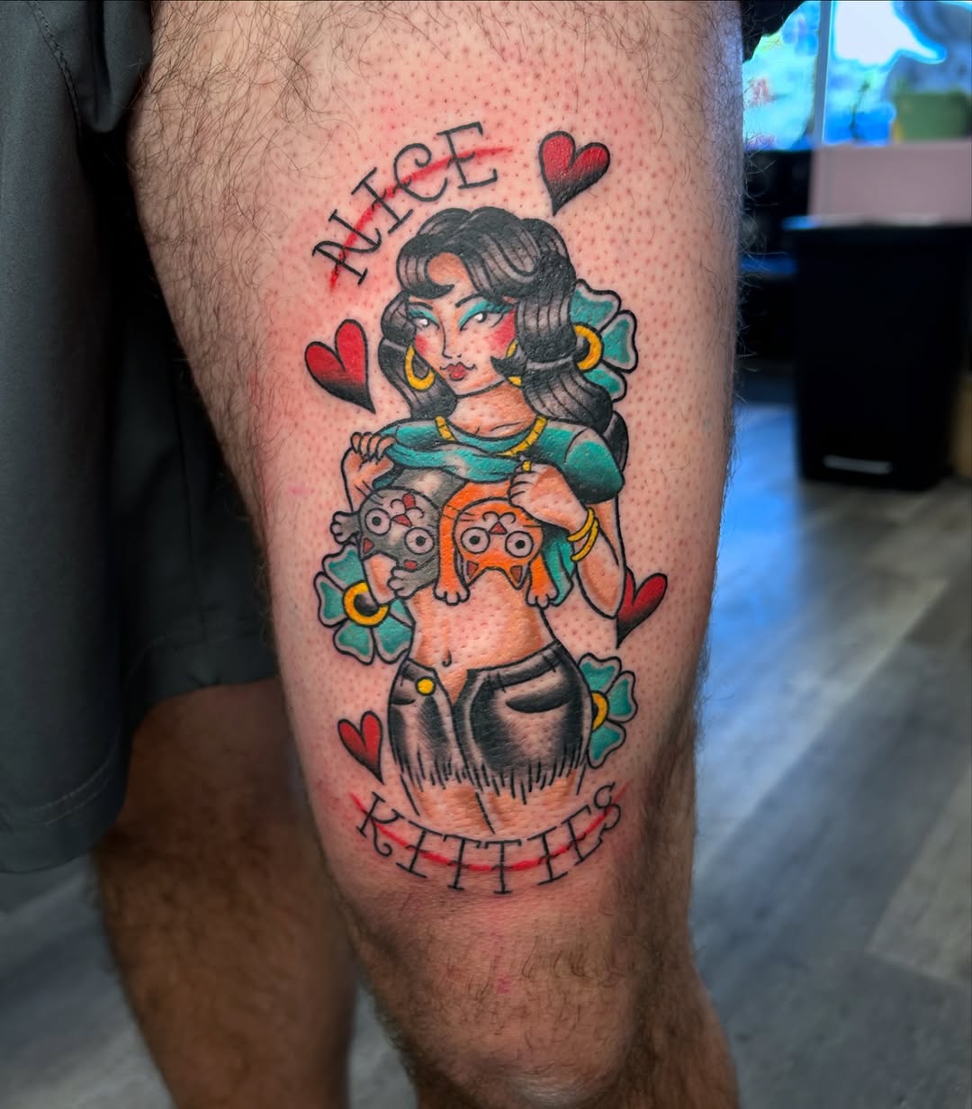 Tattoo by @audberry_tattoo — american_traditional, lettering_script