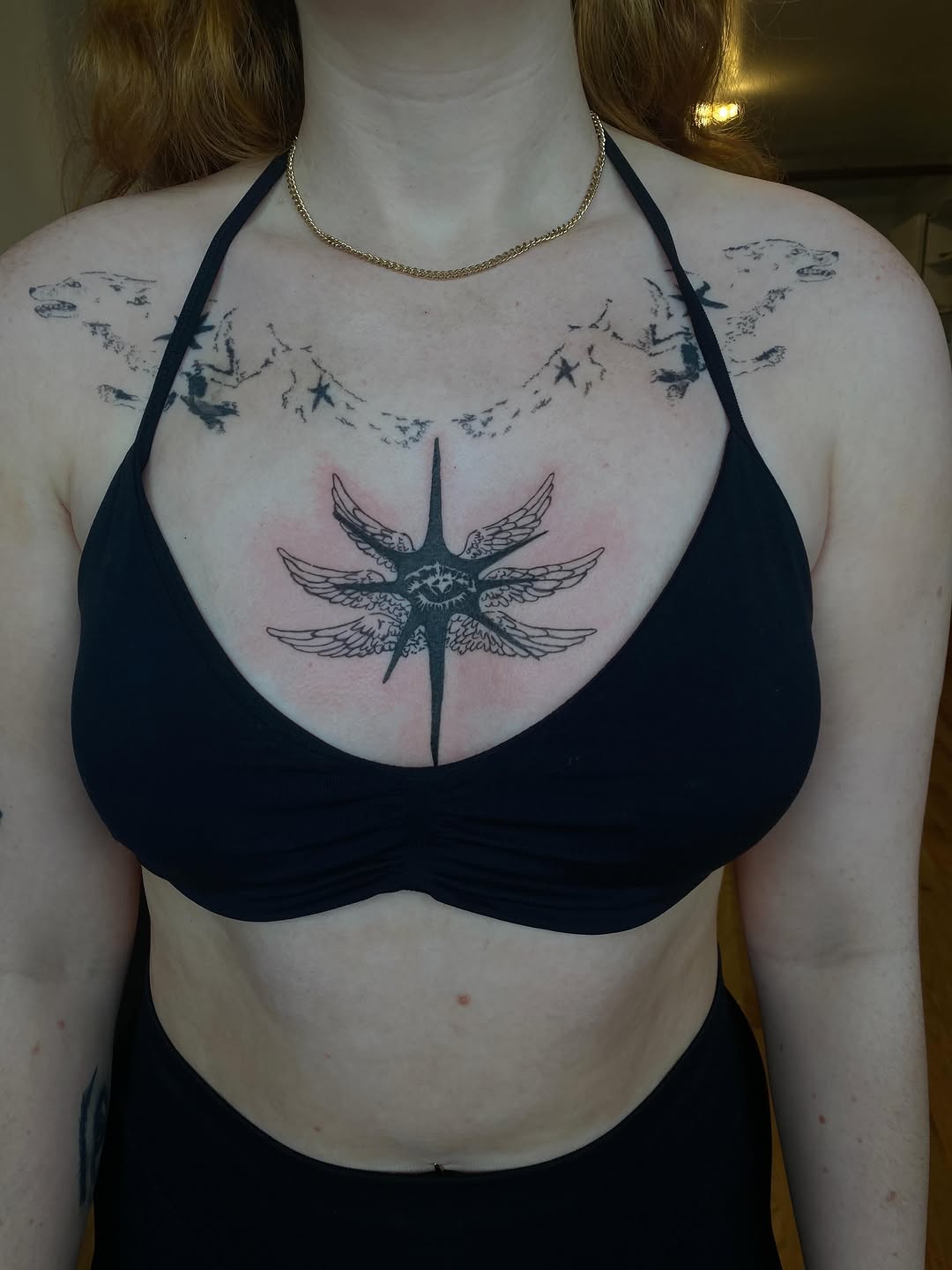 Tattoo by @spitfiregorltattoos — blackwork, illustrative