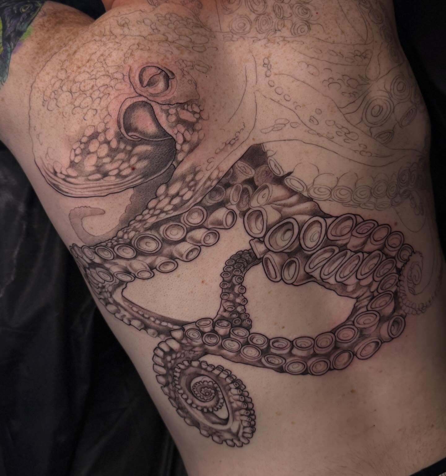 Tattoo by @stinkylizardtattoos — realism, black_and_grey