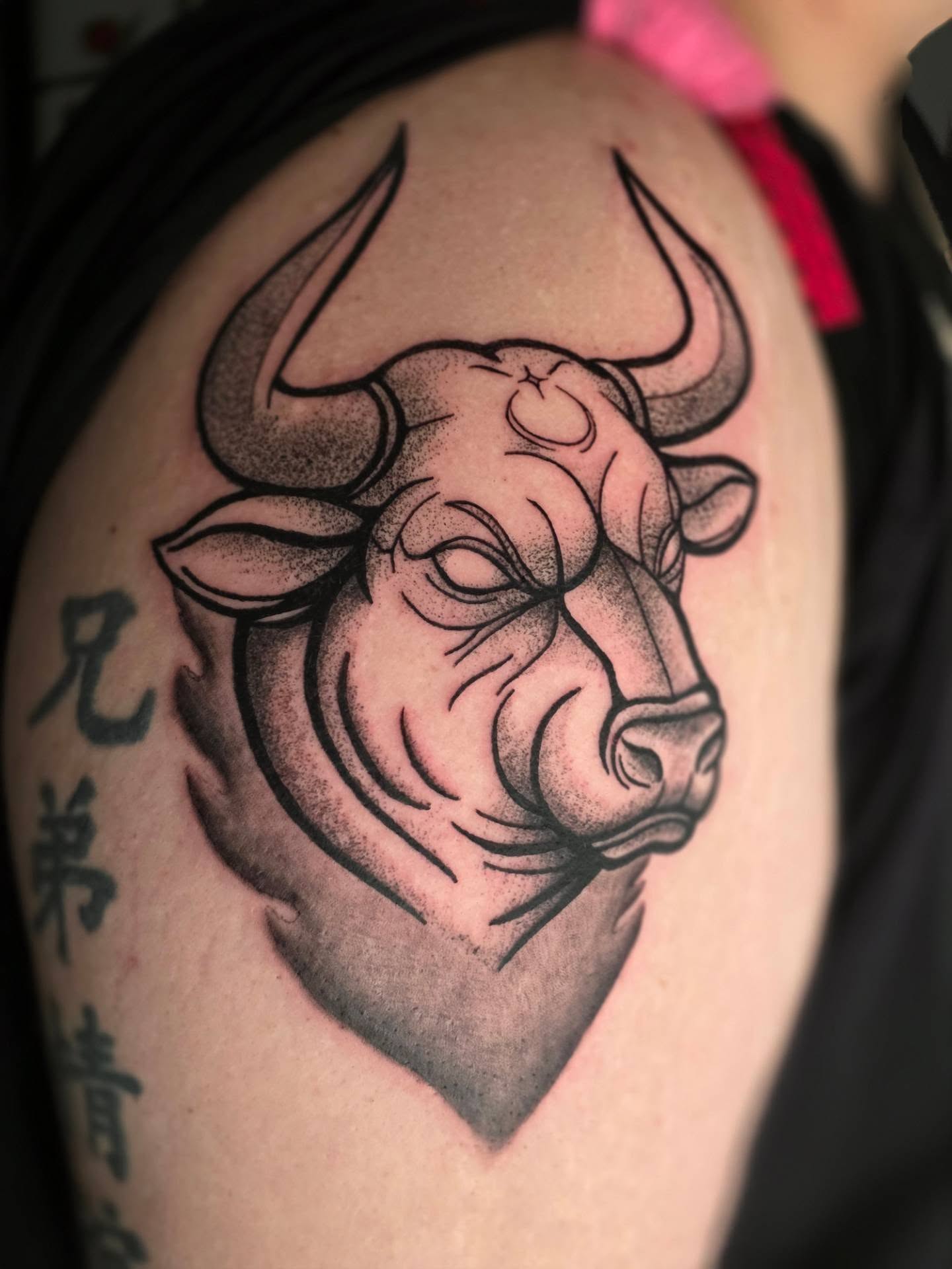 Tattoo by @yogiweebtatts — dotwork